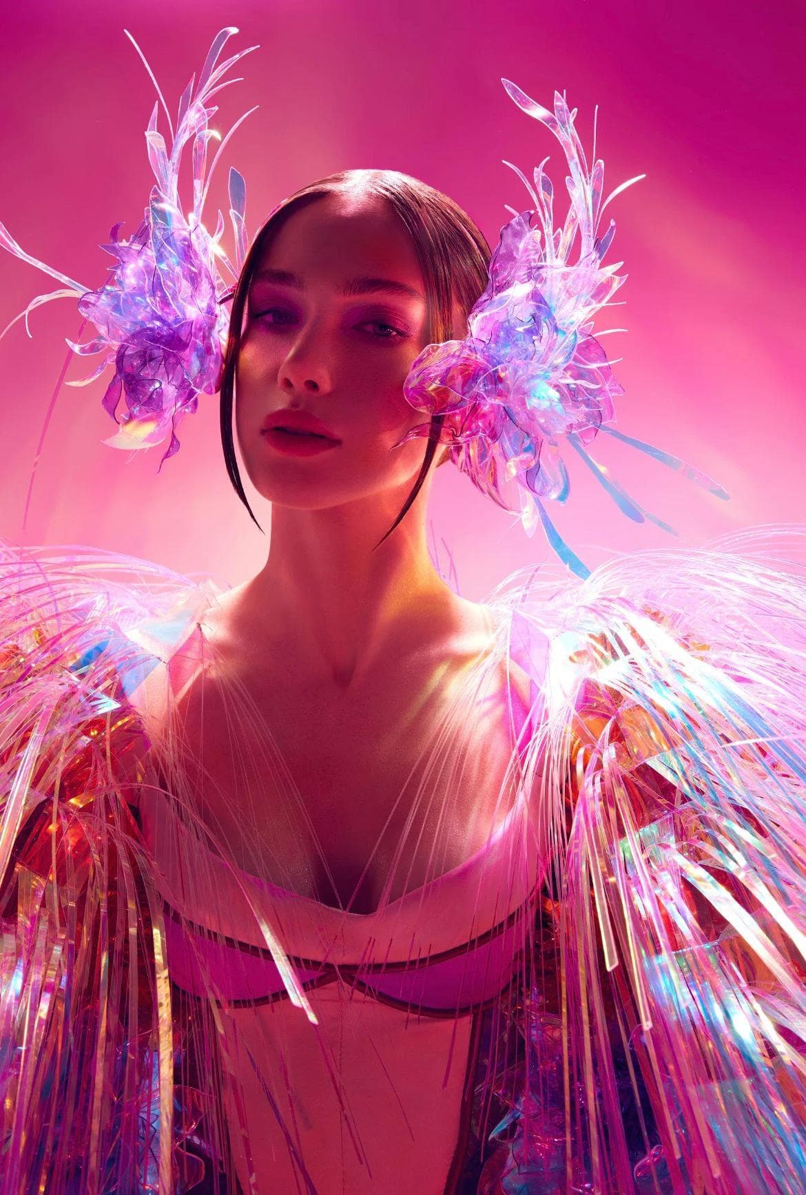“Memories in Petals” costume, Miss Eco International 2025 eco-costume show, by Liza Adamska